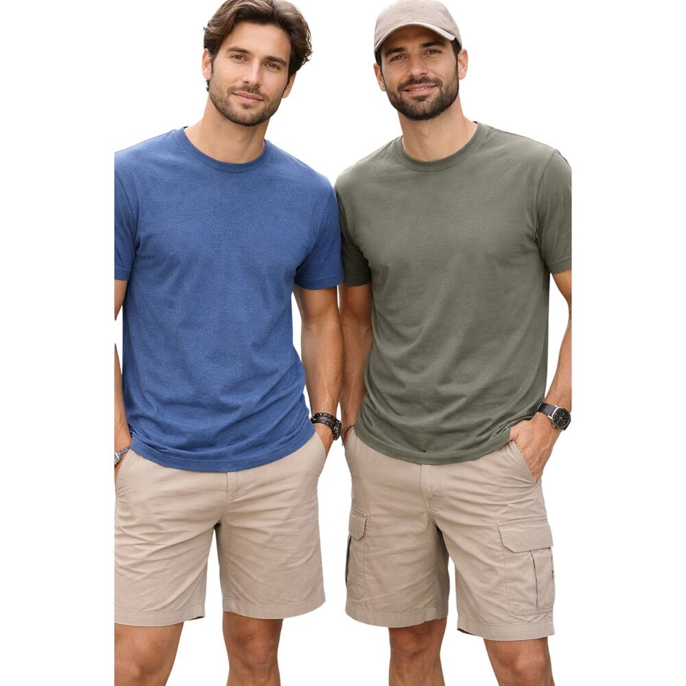 J.Crew T Shirt Bundle 2 Medium Blue Olive Washed Crew Neck Tees